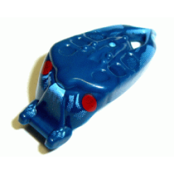 Minifigure, Head, Modified Bionicle Barraki Mantax with Red Eyes and Light Blue Pattern Minifigure, Head, Modified Bionicle Barraki Mantax with Red Eyes and Light Blue Pattern
