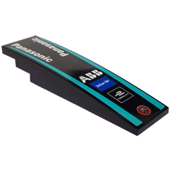 Slope, Curved 8 x 2 with Medium Azure Stripes, Panasonic, ABB, Julius Bär, FORMULA E, and Jaguar Logo Pattern (Sticker) - Set 76898 Slope, Curved 8 x 2 with Medium Azure Stripes, Panasonic, ABB, Julius Bär, FORMULA E, and Jaguar Logo Pattern (Sticker) - Set 76898