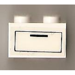 Brick 2 x 2 with Drawer Pattern (Sticker) - Set 6372 Brick 2 x 2 with Drawer Pattern (Sticker) - Set 6372