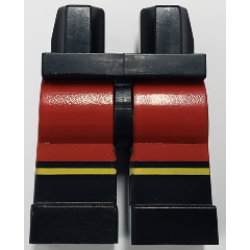 Hips and Legs with Red Leggings and Yellow Stripes Pattern Hips and Legs with Red Leggings and Yellow Stripes Pattern