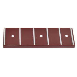 Tile 2 x 6 with Guitar Fretboard, Frets 5-9 with Fret Marker Inlays (6 Silver Lines and 3 White Dots) Pattern