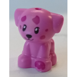 Dog, Friends Style, Puppy, Standing, Small with Magenta Paw and Spots Pattern