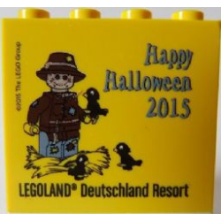Brick 2 x 4 x 3 with Legoland Deutschland Resort Happy Halloween 2015 Pattern