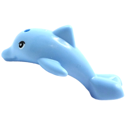 Dolphin, Friends Style, Baby Jumping with Black and White Eyes, Upper Eyelids Pattern Dolphin, Friends Style, Baby Jumping with Black and White Eyes, Upper Eyelids Pattern