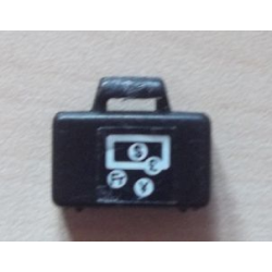 Minifigure, Utensil Briefcase with Currencies Pattern ($, £, Fr, ¥) on Both Sides (Stickers) - Set 4554