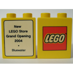 Duplo, Brick 1 x 2 x 2 with The LEGO Store Bluewater 2004 Opening Pattern Duplo, Brick 1 x 2 x 2 with The LEGO Store Bluewater 2004 Opening Pattern