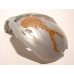 Bionicle Bohrok Windscreen 4 x 5 x 7 with Brown Scales and Pahrak-Kal Logo Pattern