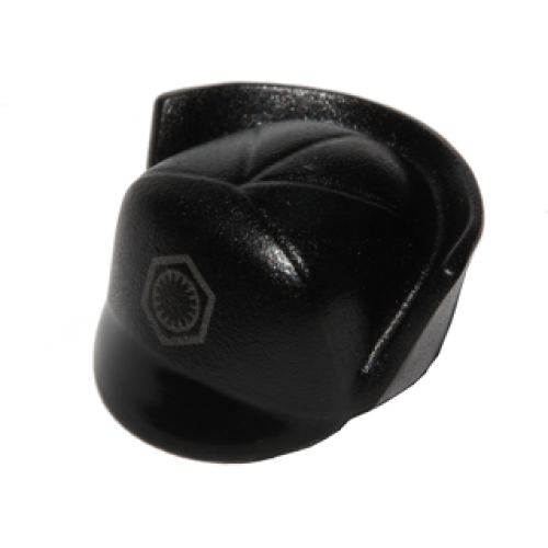 Деталь LEGO 20954pb01 Minifigure, Headgear Cap, SW First Order Officer with Silver First Order Insignia Pattern (General Hux)