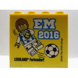 Brick 2 x 4 x 3 with Legoland Feriendorf EM 2016 Pattern Brick 2 x 4 x 3 with Legoland Feriendorf EM 2016 Pattern