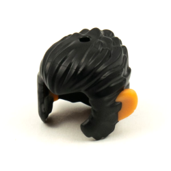 Minifigure, Hair and Sideburns, Swept Back with Molded Nougat Ears Pattern
