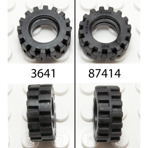 Деталь LEGO 87414 Tire 15mm D. x 6mm Offset Tread Small - Band Around Center of Tread