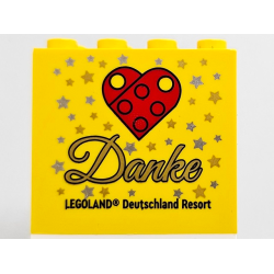 Brick 2 x 4 x 3 with Danke LEGOLAND Deutschland Resort Pattern
