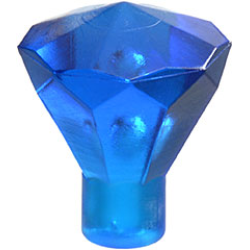 Rock 1 x 1 Jewel 24 Facet - Trans-Dark Blue