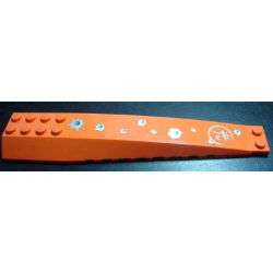 Wedge 16 x 4 Triple Curved with Reinforcements with Bullet Holes and Chinese Logogram '光' (Light) Encircled Pattern (Sticker) - Set 7705