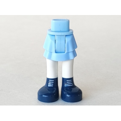 Mini Doll Hips and Skirt Layered, White Legs and Dark Blue Shoes with White Laces Pattern - Thick Hinge Mini Doll Hips and Skirt Layered, White Legs and Dark Blue Shoes with White Laces Pattern - Thick Hinge