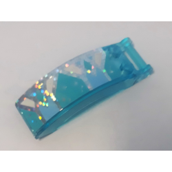 Windscreen 6 x 2 x 2 with Bar Handle with Bright Light Blue, Medium Azure and White Shapes on Silver Holographic Glitter Background Pattern Model Left Side (Sticker) - Sets 41148 / 43172 Windscreen 6 x 2 x 2 with Bar Handle with Bright Light Blue, Medium Azure and White Shapes on Silver Holographic Glitter Background Pattern Model Left Side (Sticker) - Sets 41148 / 43172