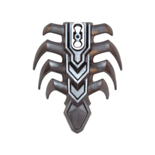 Деталь LEGO 20473 Bionicle Spine Armor with 8 Ribs - Trans-Neon Orange