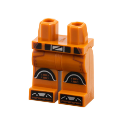 Hips and Legs with Black Belt with Silver Buckle, Reddish Brown Pockets and Stitching, Semicircle Knee Pads, Shoe Tips Pattern Hips and Legs with Black Belt with Silver Buckle, Reddish Brown Pockets and Stitching, Semicircle Knee Pads, Shoe Tips Pattern