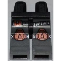 Hips and Dark Bluish Gray Legs with Copper Pouch and Knee Pads Pattern Hips and Dark Bluish Gray Legs with Copper Pouch and Knee Pads Pattern