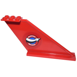 Tail 12 x 2 x 5 with White 'AVIATION AIRSHOW' and Airplane with Contrail Pattern on Both Sides (Stickers) - Set 60103 Tail 12 x 2 x 5 with White 'AVIATION AIRSHOW' and Airplane with Contrail Pattern on Both Sides (Stickers) - Set 60103