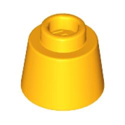 Cone 1 1/6 x 1 1/6 x 2/3 (Fez) - Bright Light Orange