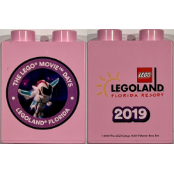 Duplo, Brick 1 x 2 x 2 with The LEGO Movie Days LEGOLAND Florida Resort 2019, Sweet Mayhem Minifigure Pattern Duplo, Brick 1 x 2 x 2 with The LEGO Movie Days LEGOLAND Florida Resort 2019, Sweet Mayhem Minifigure Pattern