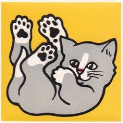 Duplo, Tile 2 x 2 x 1 with Cat Mosaic Picture 12 Pattern Duplo, Tile 2 x 2 x 1 with Cat Mosaic Picture 12 Pattern