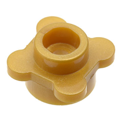 Plate, Round 1 x 1 with Flower Edge (4 Knobs / Petals) - Red