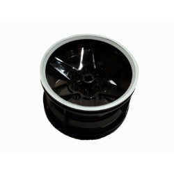 Wheel 56mm D. x 34mm Technic Racing Medium, 6 Pin Holes with White Rim Edge Pattern Wheel 56mm D. x 34mm Technic Racing Medium, 6 Pin Holes with White Rim Edge Pattern