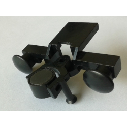 Train Buffer Beam with Black Train Coupling with Pin and Black Magnet Cylindrical (4022 / 4023 / 73092) - Black