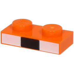 Plate 1 x 2 with White and Black Rectangles Pattern (Minecraft Baby Fox Nose) Plate 1 x 2 with White and Black Rectangles Pattern (Minecraft Baby Fox Nose)