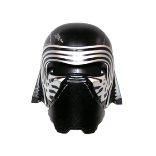 Деталь LEGO 24899pb01 Large Figure Head Modified SW Kylo Ren Pattern