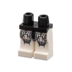 Hips and White Legs with Battle Mech Armor and Knee Pads Pattern