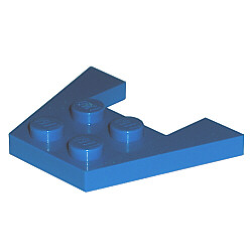 Деталь LEGO 4859 Wedge, Plate 3 x 4 without Stud Notches - Blue