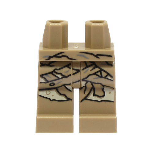 Деталь LEGO 970c00pb1480 Hips and Legs with Tan Knees and Mummy Wrappings Pattern