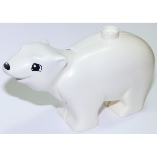 Деталь LEGO polarc01pb02 Duplo Bear Adult with Movable Head with Black Eyes Squared and Nose Pattern