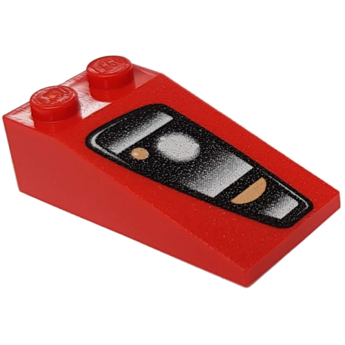 Деталь LEGO 30363pb008R Slope 18 4 x 2 with Ferrari Headlight Pattern Model Right Side