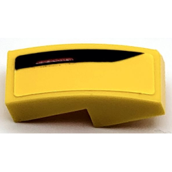 Slope, Curved 2 x 1 x 2/3 with Black Stripe and Red Taillight Pattern Model Left Side (Sticker) - Set 75893 Slope, Curved 2 x 1 x 2/3 with Black Stripe and Red Taillight Pattern Model Left Side (Sticker) - Set 75893