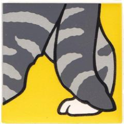 Duplo, Tile 2 x 2 x 1 with Cat Mosaic Picture 18 Pattern Duplo, Tile 2 x 2 x 1 with Cat Mosaic Picture 18 Pattern