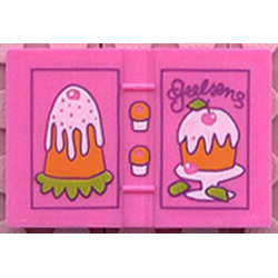 Minifigure, Utensil Book 2 x 3 with Muffin Pattern Minifigure, Utensil Book 2 x 3 with Muffin Pattern