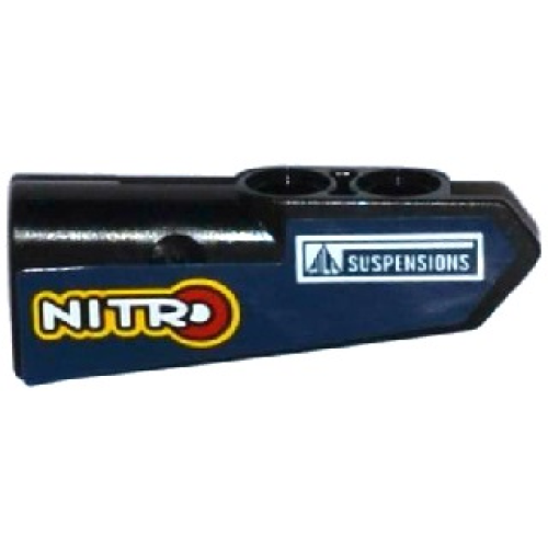 Деталь LEGO 11946pb011 Technic, Panel Fairing #21 Very Small Smooth, Side B with 'NITRO' and 'SUSPENSIONS' Pattern (Sticker) - Set 42033