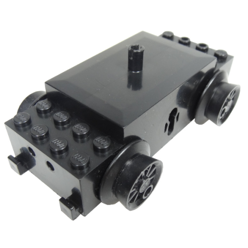 Деталь LEGO bb0012va Electric, Train Motor 12V with Wheels Type I with 2 Round Contact Holes