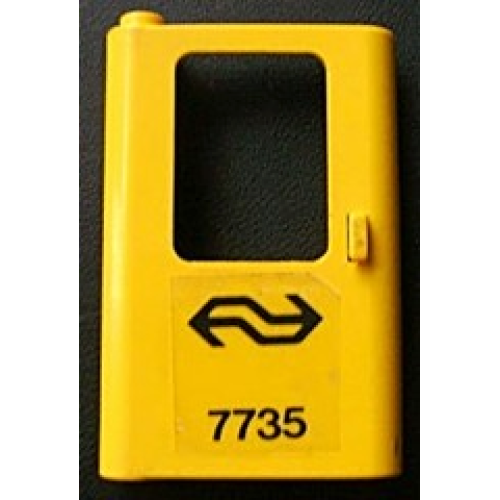 Деталь LEGO 4181pb030 Door 1 x 4 x 5 Train Left, Thin Support at Bottom with Dutch NS '7735' Pattern (Sticker) - Set 7735