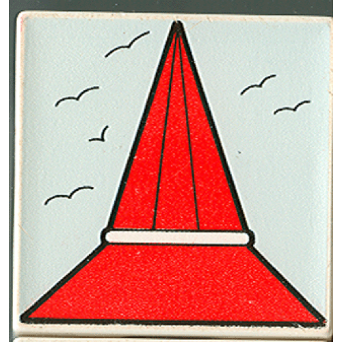 Деталь LEGO 2756pb091 Duplo, Tile 2 x 2 x 1 with Home Mosaic Picture 01 Pattern