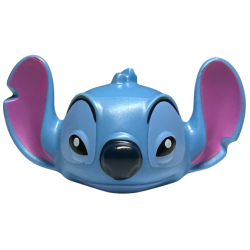 Minifigure, Head, Modified Alien Stitch with Dark Pink Ears, Black Eyebrows and Narrow Eyes, Dark Blue Nose and Bright Light Blue Lower Jaw and Around Eyes Pattern Minifigure, Head, Modified Alien Stitch with Dark Pink Ears, Black Eyebrows and Narrow Eyes, Dark Blue Nose and Bright Light Blue Lower Jaw and Around Eyes Pattern