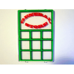 Glass for Window 1 x 4 x 5 with General Store Pattern (Sticker) - Set 6765