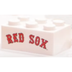 Brick 2 x 3 with Red 'RED SOX' with Black Outline Pattern Brick 2 x 3 with Red 'RED SOX' with Black Outline Pattern