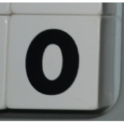 Duplo, Tile 2 x 2 x 1 with Black Number 0 Pattern