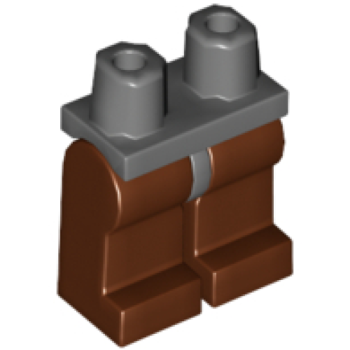 Деталь LEGO 970c88 Hips and Reddish Brown Legs - Dark Bluish Gray