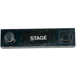 Plate, Modified 1 x 4 with 2 Studs with Groove with White 'STAGE' Pattern (Sticker) - Set 75893 Plate, Modified 1 x 4 with 2 Studs with Groove with White 'STAGE' Pattern (Sticker) - Set 75893